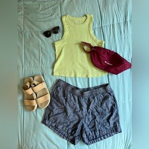 Old Navy High-Waisted Linen Blend Shorts